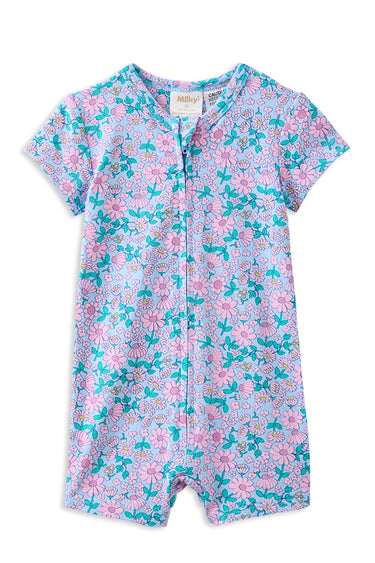 Milky - Daisy Fields Zip Romper